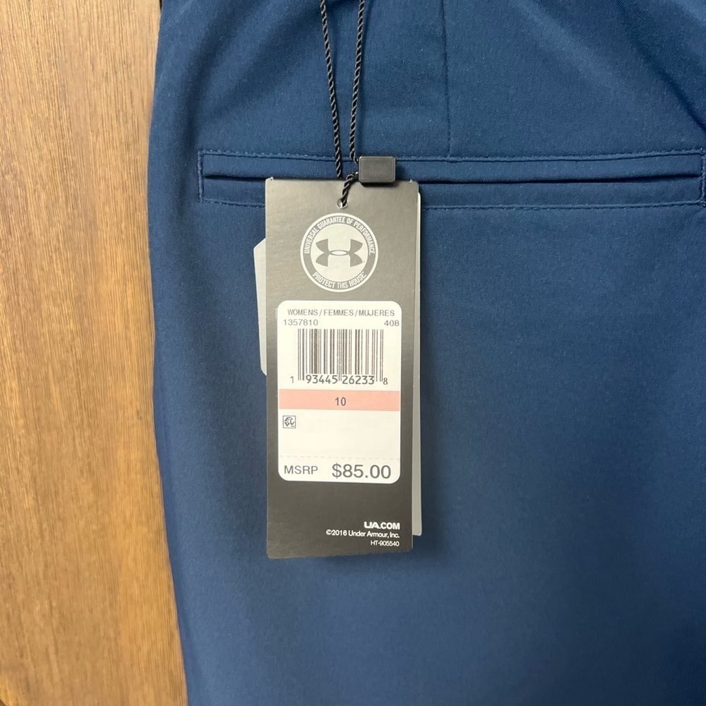 Under Armour Links High Rise Pull On Stretch Golf Pants Navy Size 10 NWT - Picture 5 of 8